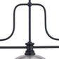 Z-Lite Melange 52" 725-3MB-D13BN 3-Light Matte Black Steel Frame Brushed Nickel Shade Billiard Light