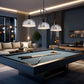 Z-Lite Melange 52" 725-3MB-D13BN 3-Light Matte Black Steel Frame Brushed Nickel Shade Billiard Light