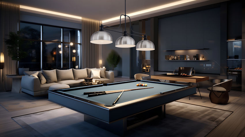 Z-Lite Melange 52" 725-3MB-D13BN 3-Light Matte Black Steel Frame Brushed Nickel Shade Billiard Light