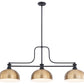 Z-Lite Melange 52" 725-3MB-D13HBR 3-Light Matte Black Steel Frame Heritage Brass Billiard Light