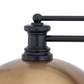 Z-Lite Melange 52" 725-3MB-D13HBR 3-Light Matte Black Steel Frame Heritage Brass Billiard Light