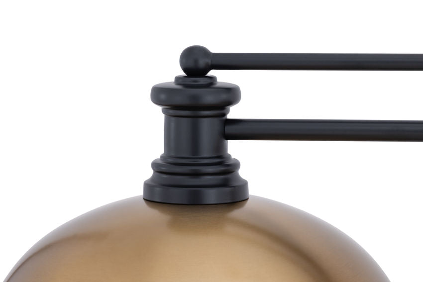 Z-Lite Melange 52" 725-3MB-D13HBR 3-Light Matte Black Steel Frame Heritage Brass Billiard Light