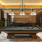Z-Lite Melange 52" 725-3MB-D13HBR 3-Light Matte Black Steel Frame Heritage Brass Billiard Light
