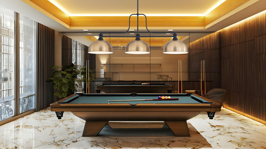 Z-Lite Melange 52" 725-3MB-D13HBR 3-Light Matte Black Steel Frame Heritage Brass Billiard Light