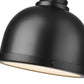 Z-Lite Melange 725MP-MB 1-Light Matte Black Steel Pendant Light