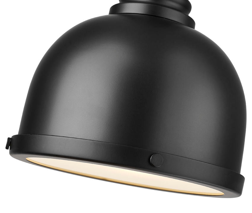 Z-Lite Melange 725MP-MB 1-Light Matte Black Steel Pendant Light
