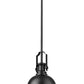 Z-Lite Melange 725MP-MB 1-Light Matte Black Steel Pendant Light