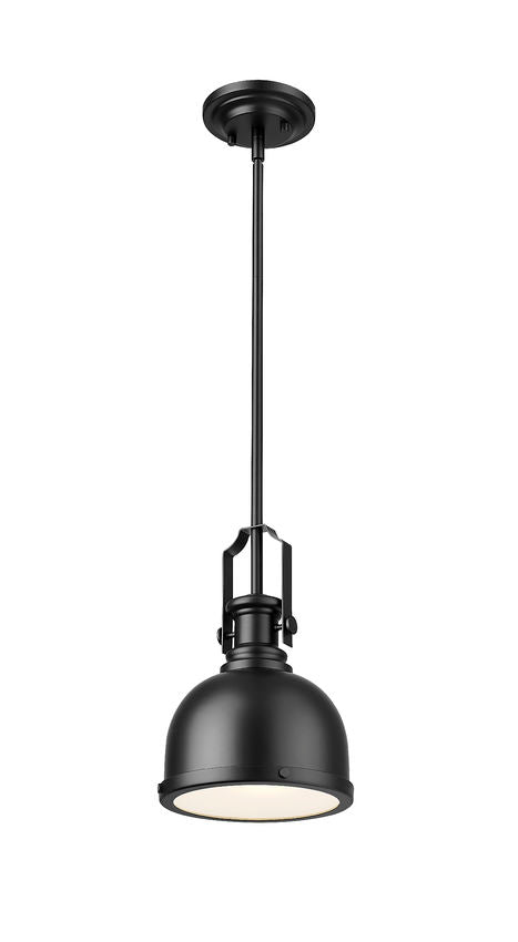 Z-Lite Melange 725MP-MB 1-Light Matte Black Steel Pendant Light