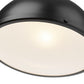 Z-Lite Melange 725P12-MB 1-Light Matte Black Steel Pendant Light