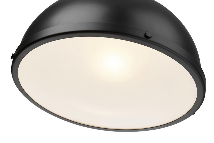Z-Lite Melange 725P12-MB 1-Light Matte Black Steel Pendant Light