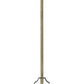 Z-Lite Melange 9" 1-Light Bronze and Heritage Brass Mini Pendant Light With Metal and Glass Shade