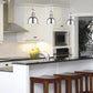 Z-Lite Melange 9" 1-Light Chrome Mini Pendant Light With Metal and Glass Shade