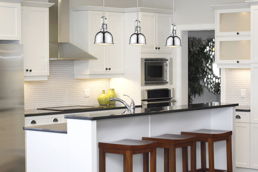 Z-Lite Melange 9" 1-Light Chrome Mini Pendant Light With Metal and Glass Shade