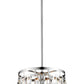Z-Lite Mersesse 12" 3-Light Chrome Pendant Light With Clear and Chrome Shade