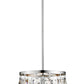 Z-Lite Mersesse 12" 3-Light Chrome Pendant Light With Clear and Chrome Shade