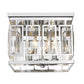 Z-Lite Mersesse 12" 4-Light Chrome Flush Mount Lighting With Clear Crystal and Chrome Steel Shade