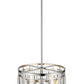 Z-Lite Mersesse 16" 4-Light Chrome Pendant Light With Clear and Chrome Shade