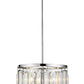Z-Lite Mersesse 16" 4-Light Chrome Pendant Light With Clear and Chrome Shade