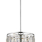 Z-Lite Mersesse 19" 5-Light Brushed Nickel Pendant Light With Clear and Chrome Shade