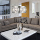 Z-Lite Mersesse 19" 5-Light Brushed Nickel Pendant Light With Clear and Chrome Shade