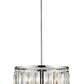 Z-Lite Mersesse 19" 5-Light Brushed Nickel Pendant Light With Clear and Chrome Shade