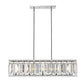 Z-Lite Mersesse 9" 5-Light Chrome Pendant Light With Clear and Chrome Shade