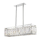 Z-Lite Mersesse 9" 5-Light Chrome Pendant Light With Clear and Chrome Shade