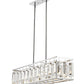 Z-Lite Mersesse 9" 5-Light Chrome Pendant Light With Clear and Chrome Shade
