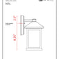 Z-Lite Mesa 6" 1-Light Black Aluminum Outdoor Wall Sconce With Clear Beveled and Matte Opal Glass Shade