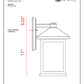 Z-Lite Mesa 8" 1-Light Black Aluminum Outdoor Wall Sconce With Clear Beveled and Matte Opal Glass Shade