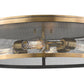 Z-Lite Meshsmith 21" 4-Light Natural Brass Steel Flush Mount Lighting