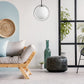 Z-Lite Midnetic 12" 1-Light Matte Black Mini Pendant Light With Matte Opal Glass Shade