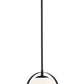 Z-Lite Midnetic 8" 1-Light Matte Black Mini Pendant Light With Matte Opal Glass Shade