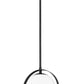 Z-Lite Midnetic 8" 1-Light Matte Black Mini Pendant Light With Matte Opal Glass Shade