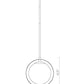 Z-Lite Midnetic 8" 1-Light Matte Black Mini Pendant Light With Matte Opal Glass Shade
