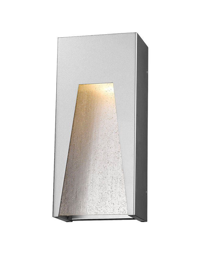 Z-Lite Millenial 6" 1-Light LED Silver Outdoor Wall Sconce With Clear Seedy Glass Shade