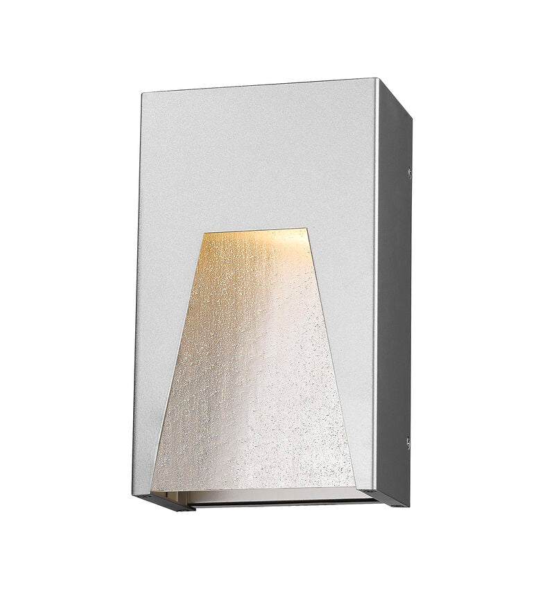 Z-Lite Millenial 6" W x 10" H 1-Light LED Silver Wall Sconce With Clear Seedy Glass Shade