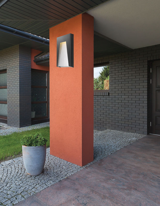 Z-Lite Millenial 8" 1-Light LED Black Silver Outdoor Wall Sconce With Clear Seedy Glass Shade