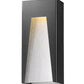 Z-Lite Millenial 8" 1-Light LED Black Silver Outdoor Wall Sconce With Clear Seedy Glass Shade