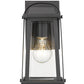 Z-Lite Millworks 6" 1-Light Black Outdoor Wall Sconce With Clear Beveled Glass Shade