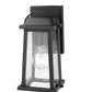 Z-Lite Millworks 6" 1-Light Black Outdoor Wall Sconce With Clear Beveled Glass Shade