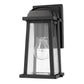Z-Lite Millworks 6" 1-Light Black Outdoor Wall Sconce With Clear Beveled Glass Shade