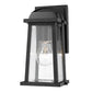 Z-Lite Millworks 6" 1-Light Black Outdoor Wall Sconce With Clear Beveled Glass Shade
