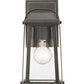 Z-Lite Millworks 6" 1-Light Oil Rubbed Bronze Outdoor Wall Sconce With Clear Beveled Glass Shade