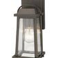 Z-Lite Millworks 6" 1-Light Oil Rubbed Bronze Outdoor Wall Sconce With Clear Beveled Glass Shade