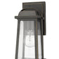 Z-Lite Millworks 6" 1-Light Oil Rubbed Bronze Outdoor Wall Sconce With Clear Beveled Glass Shade