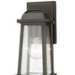 Z-Lite Millworks 6" 1-Light Oil Rubbed Bronze Outdoor Wall Sconce With Clear Beveled Glass Shade
