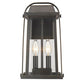 Z-Lite Millworks 8" 2-Light Oil Rubbed Bronze Outdoor Wall Sconce With Clear Beveled Glass Shade
