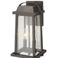 Z-Lite Millworks 8" 2-Light Oil Rubbed Bronze Outdoor Wall Sconce With Clear Beveled Glass Shade