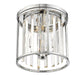 Z-Lite Monarch 12" 3-Light Chrome Steel Flush Mount Lighting With Clear Crystal Shade